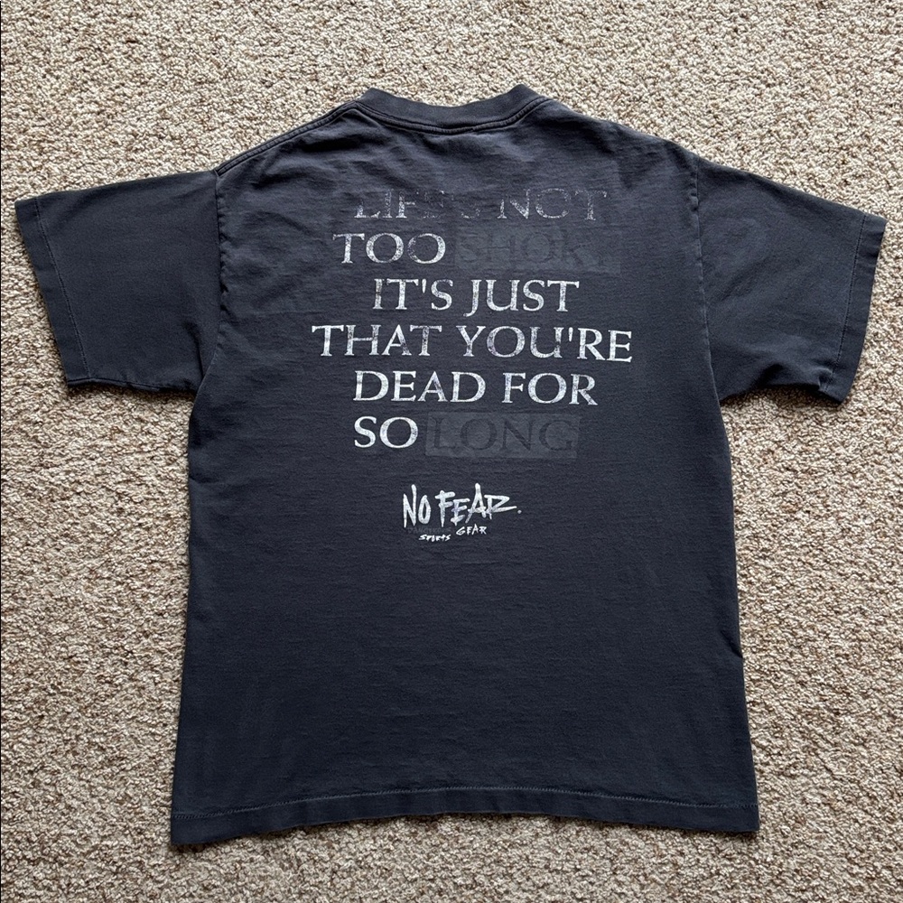 RARE Early 90’s No Fear Gear Back Graphic S/S Cotton T-Shirt Single Stitch MIUSA